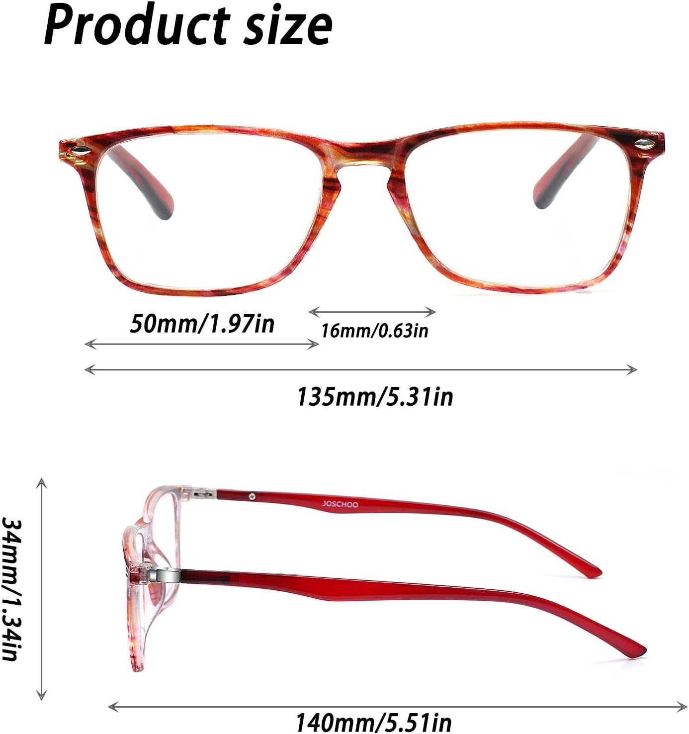 JOSCHOO Paquete de 2 lentes progresivos de lectura multienfoque con bloqueo de luz azul para mujeres y hombres
