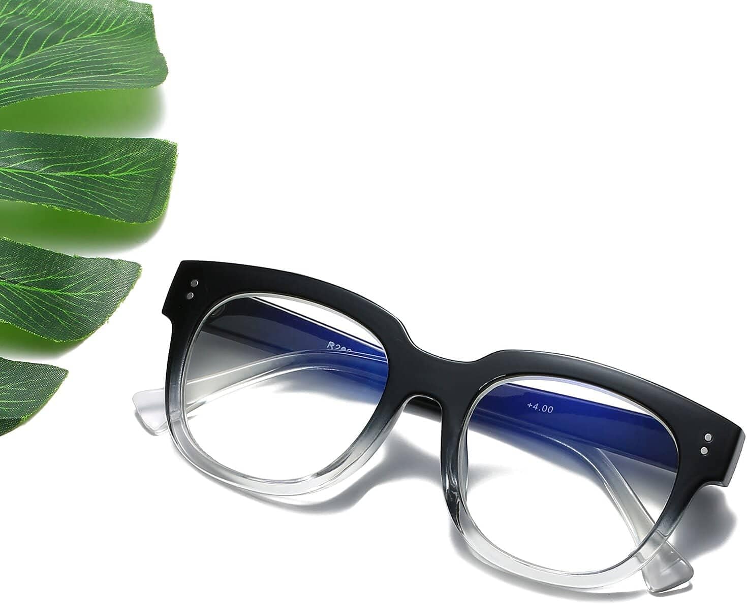 Bevi Lentes de lectura elegantes con bloqueo de luz azul, lupas para hombres y mujeres