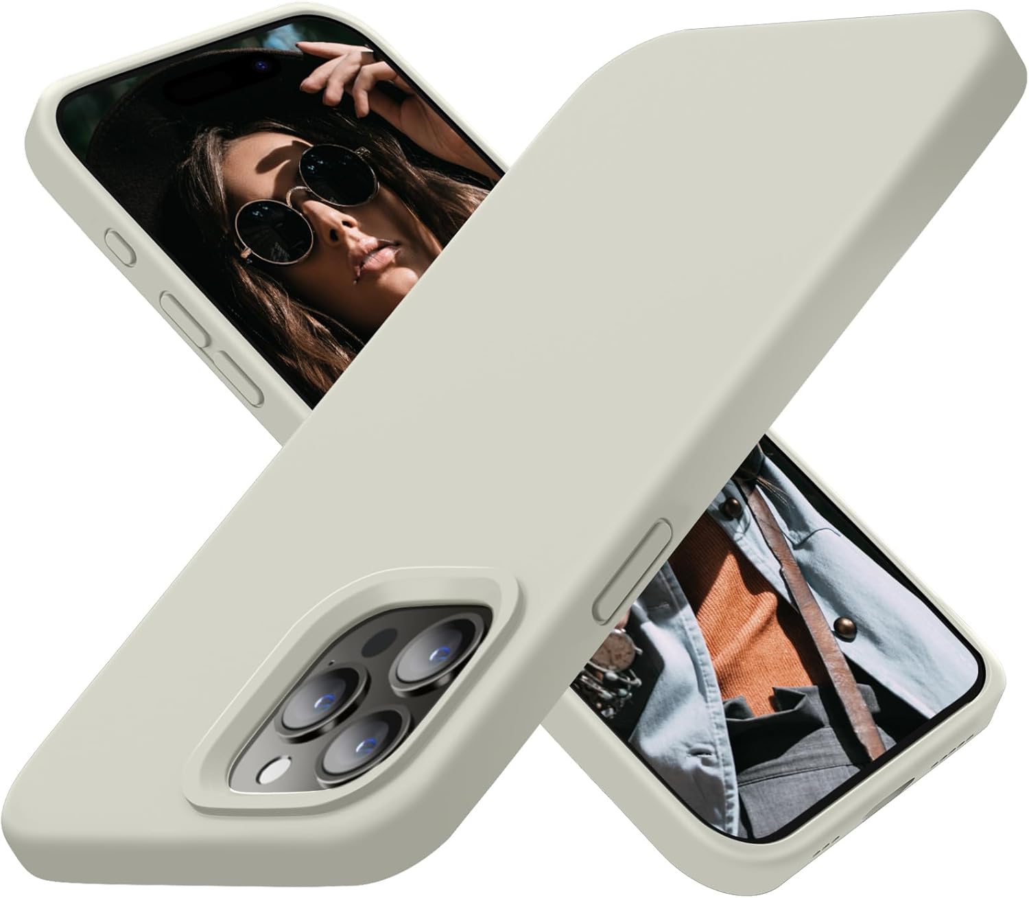 Cordking Funda diseñada para iPhone 15 Pro, funda de silicona ultra delgada, a prueba de golpes, con forro de microfibra suave antiarañazos, 6.1