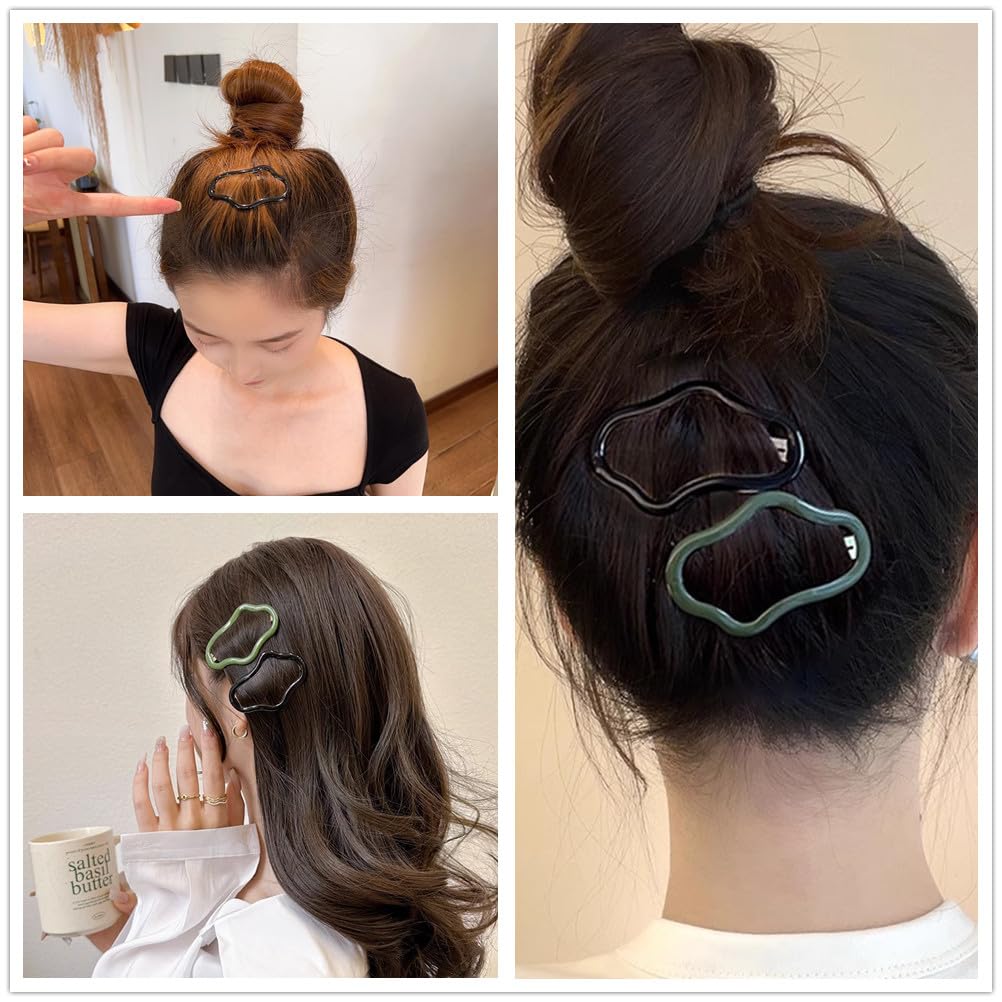5 pinzas para el cabello a presión, antideslizantes, accesorios para el cabello para mujeres, clip hueco en forma de nube, pinzas para el cabello