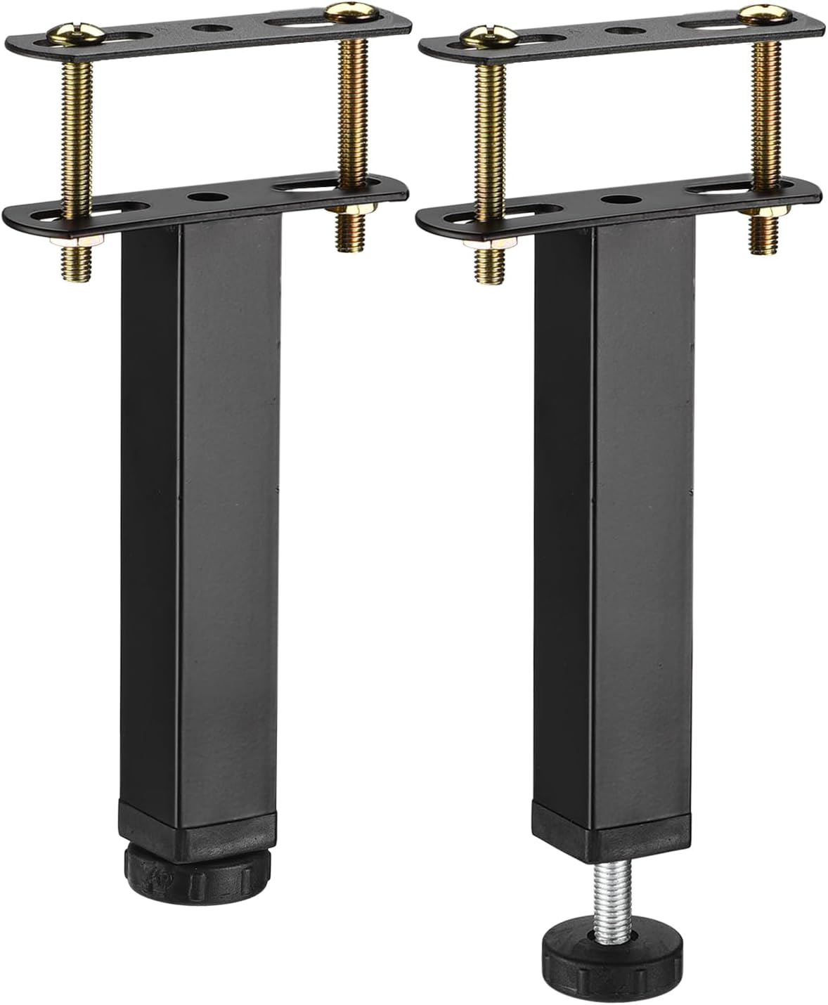 uxcell 2 juegos de patas de soporte de marco de cama de altura ajustable, patas de soporte de listones centrales de cama (180mm-200mm7.1″-7.9″)