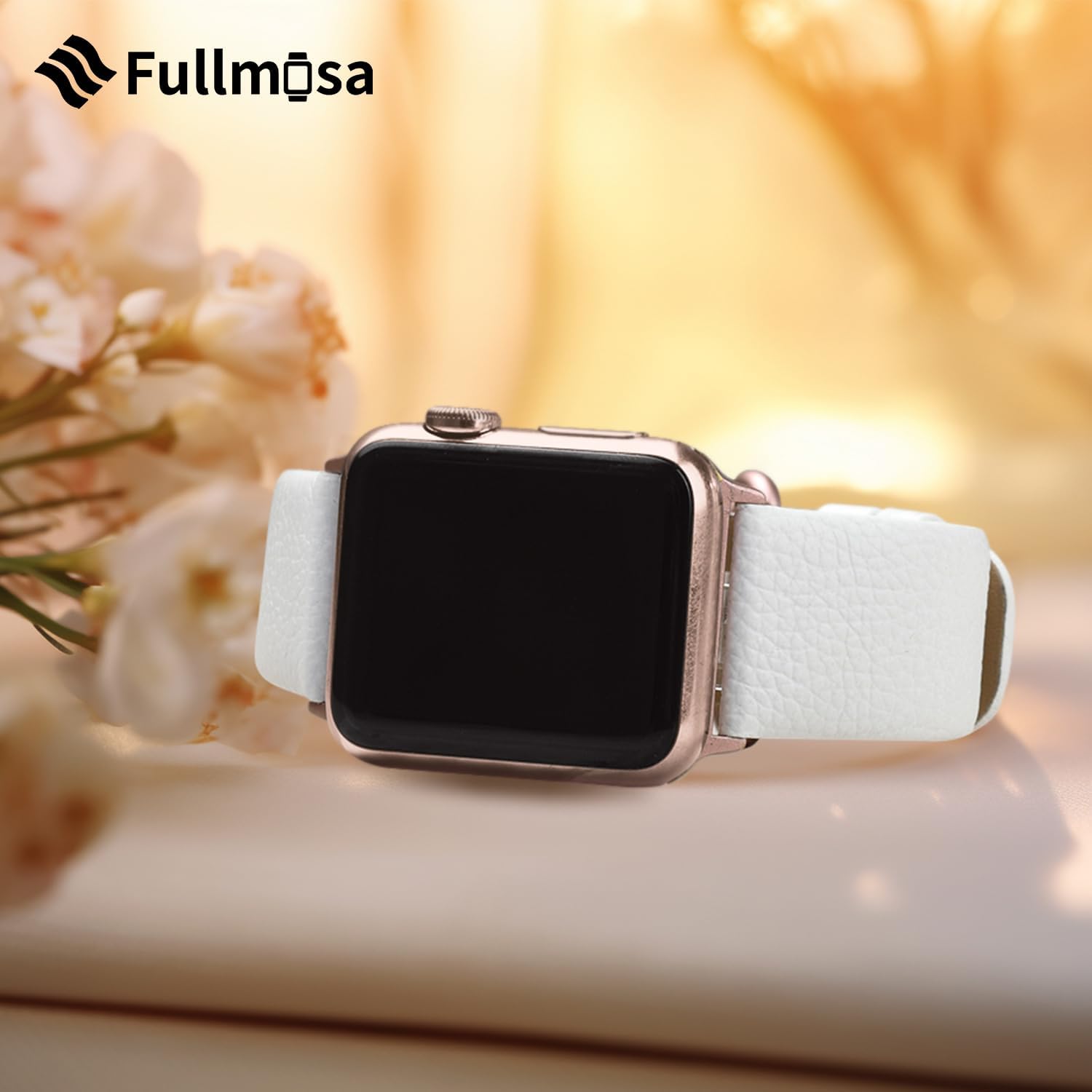 Fullmosa – Correa compatible con Apple Watch (38 mm, 40 mm, 42 mm, 44 mm), de piel, compatible con Apple Watch SE y Series 6, 5, 4, 3, 2 y 1
