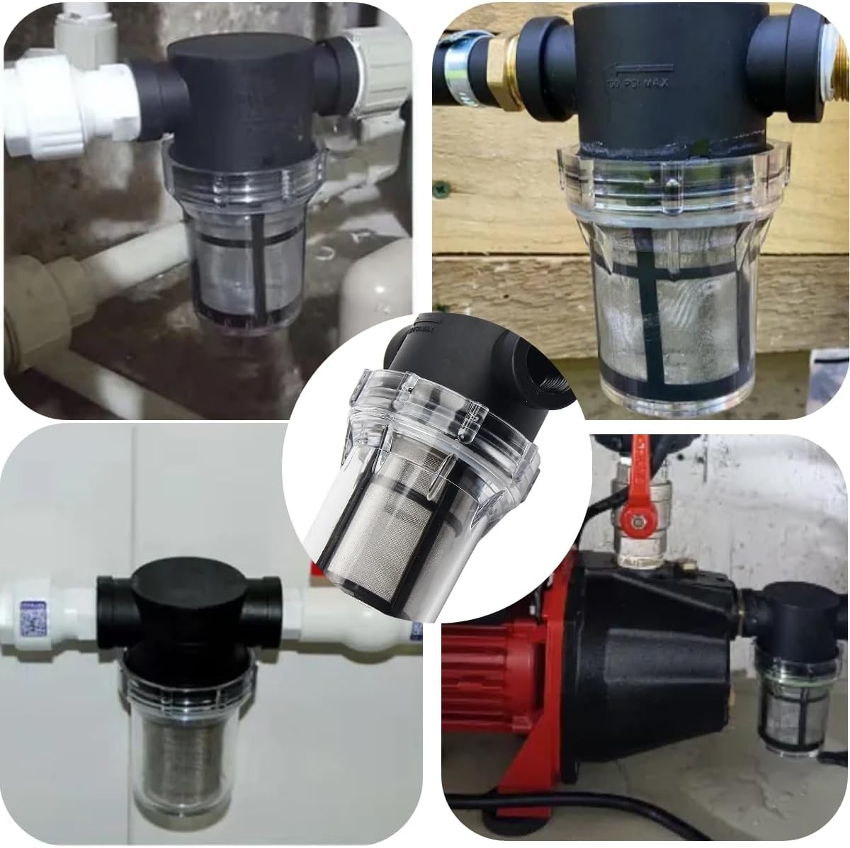 Colador en línea hembra NPT de 34 pulgadas con pantalla de filtro de acero inoxidable de malla 100, filtro de sedimentos para tanque de agua de
