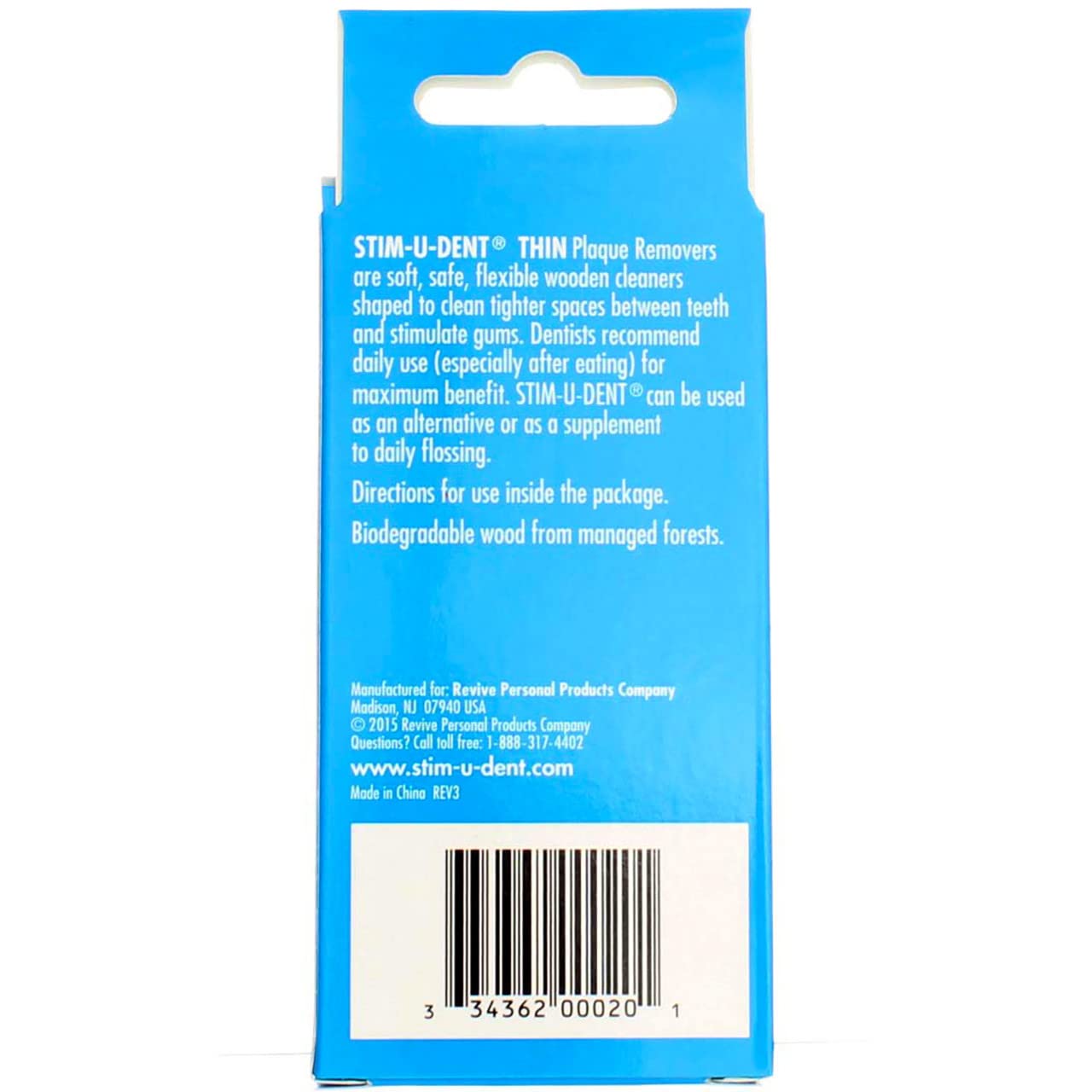 The Natural Dentist Stim-U-Dent – Removedores de placa, fino, sabor a menta, 160 unidades