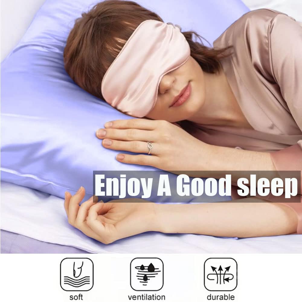 Funda de almohada para mujer, funda de almohada para cabello y piel, suave, transpirable, suave y refrescante para dormir, juego de 2 fundas de