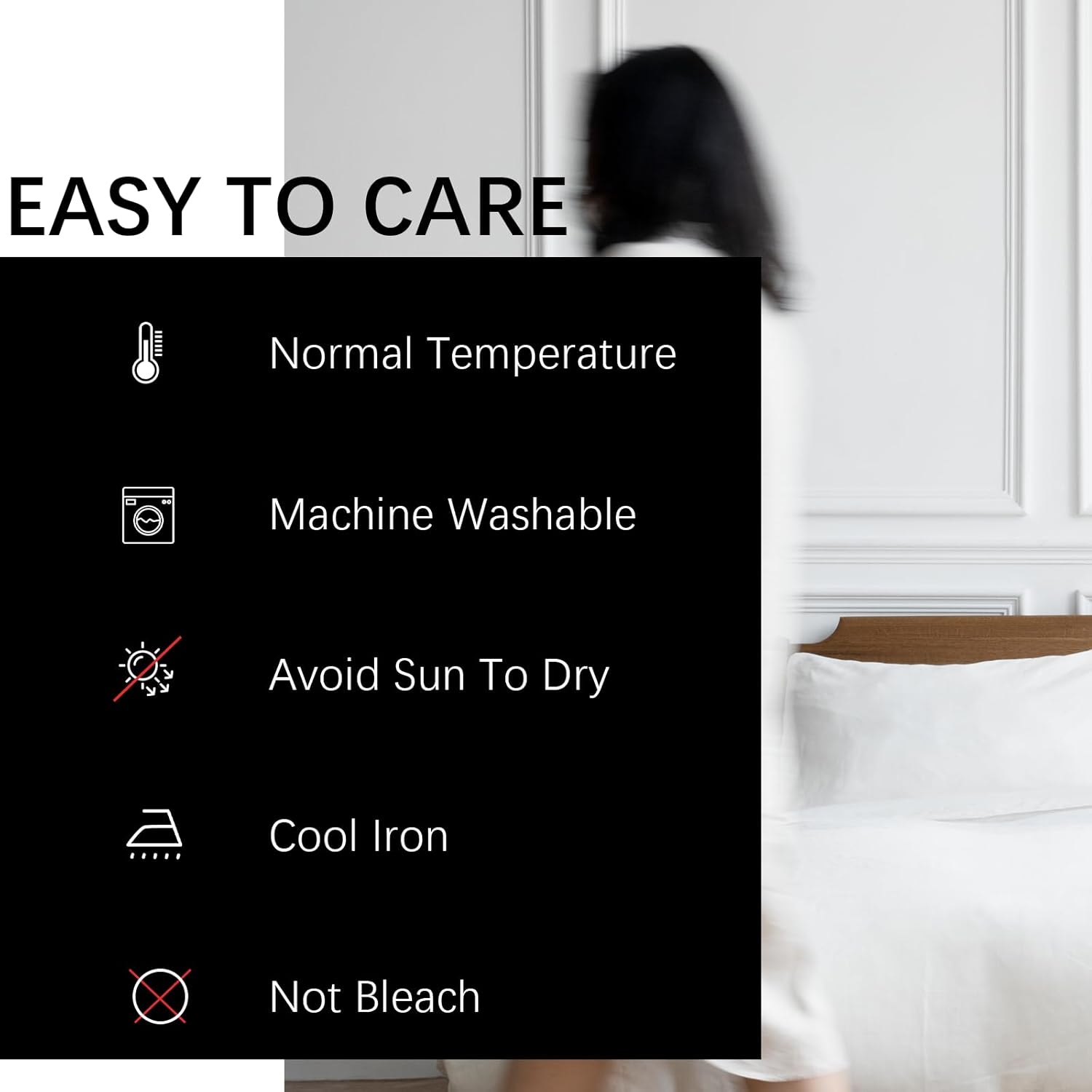 NATUREFIELD 55% Rayon Derived from Bamboo, 45% Cotton Bed Sheet Set – Breathable & Cooling – Deep Pockets – Soft & Wrinkle-Free – Easy Care Hotel