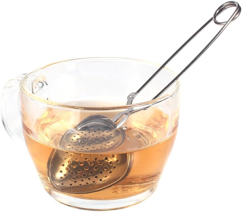 Colador de té, filtro infusor de acero inoxidable en forma de bola, filtro para tés de hojas sueltas, pellizcador de gotas de agua