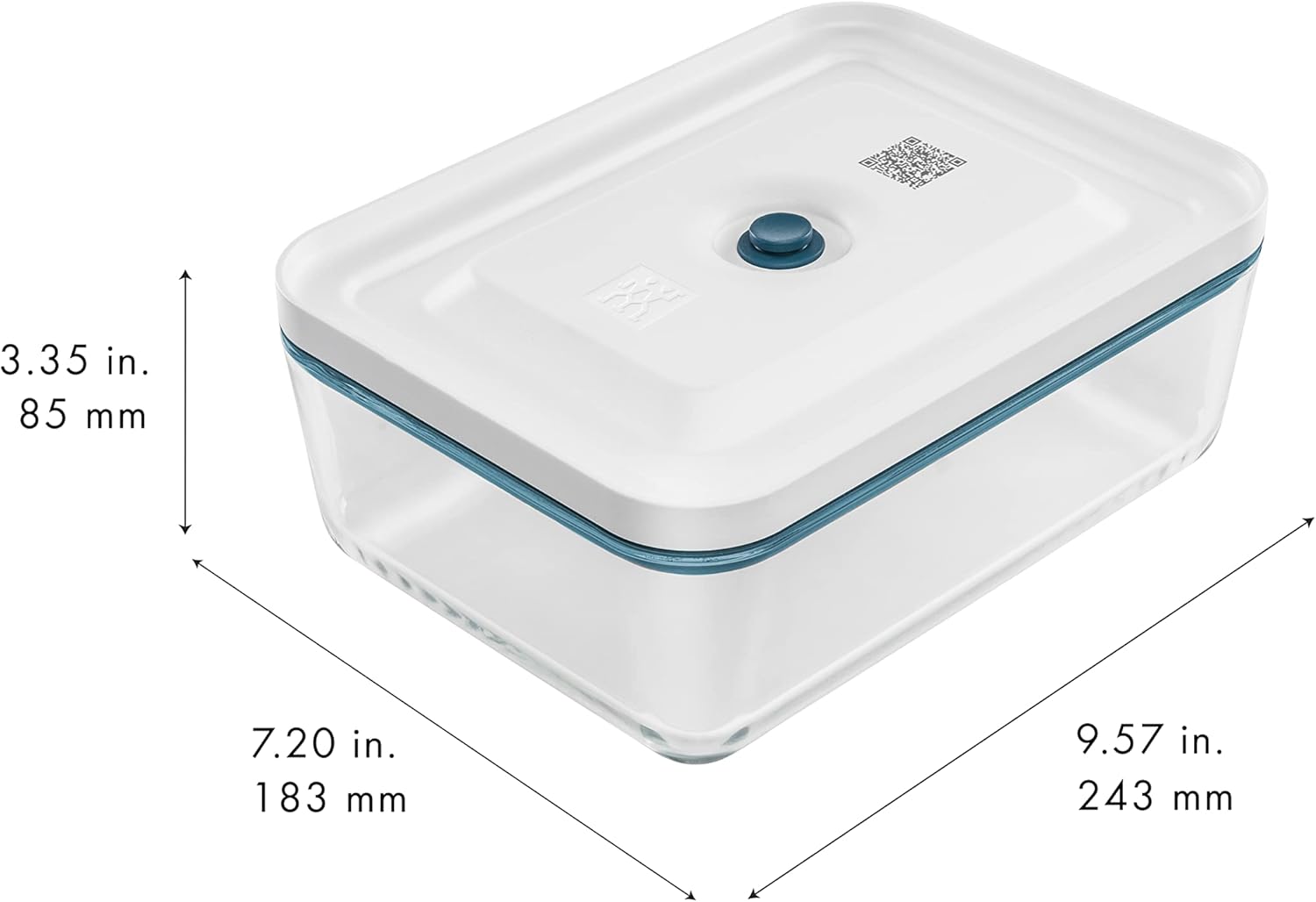 Zwilling Caja frigorífica al vacío Fresh & Save, caja de almacenamiento, vidrio, La Mer