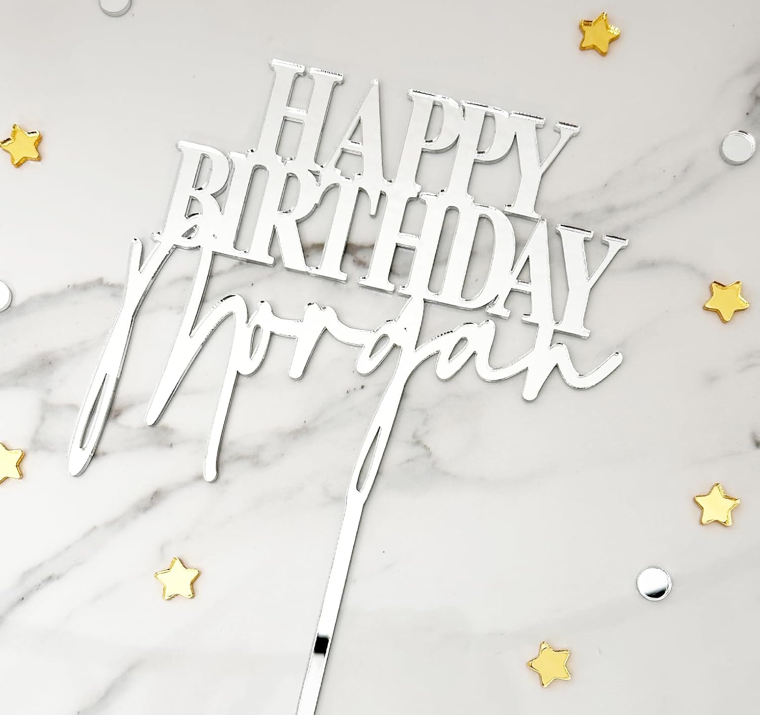Personalized Cake Topper Birthday  NEXT DAY SHIPPING 21COLORS Acrylic Cake Topper for 4” 6” 8” 10” Cake  Custom Acrylic Cake Topper
