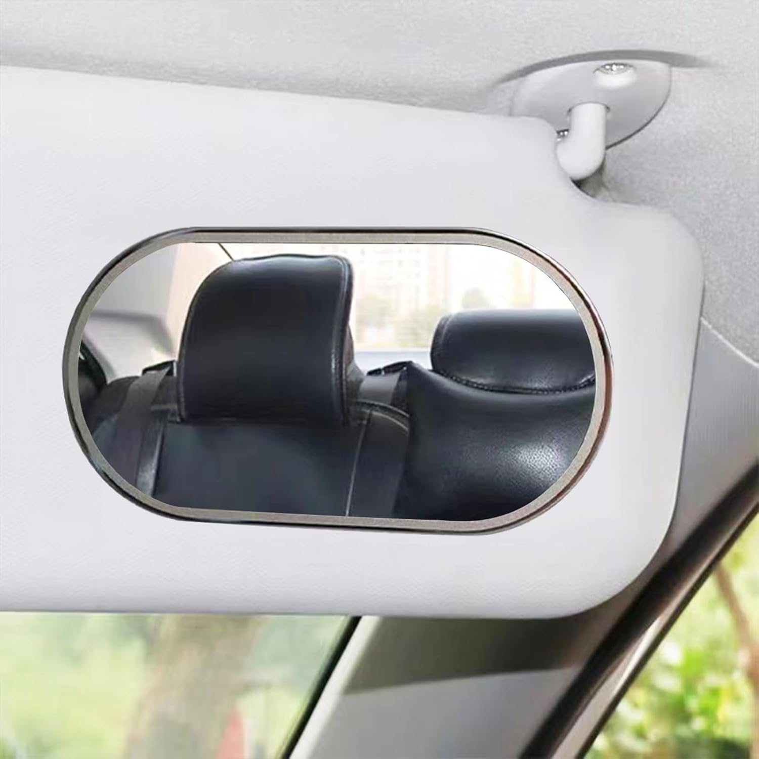 Espejo interior del coche, accesorios de estilo, espejo universal para asiento de automóvil, espejo de maquillaje autoadhesivo portátil, visera de