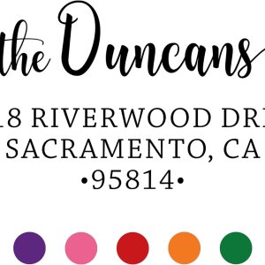 Sello de dirección y tinta autoentintado personalizado de The Duncans con nombre, sellos de dirección personalizados para parejas, sello de Sello de dirección y tinta autoentintado personalizado de The Duncans con nombre, sellos de dirección personalizados para parejas, sello de