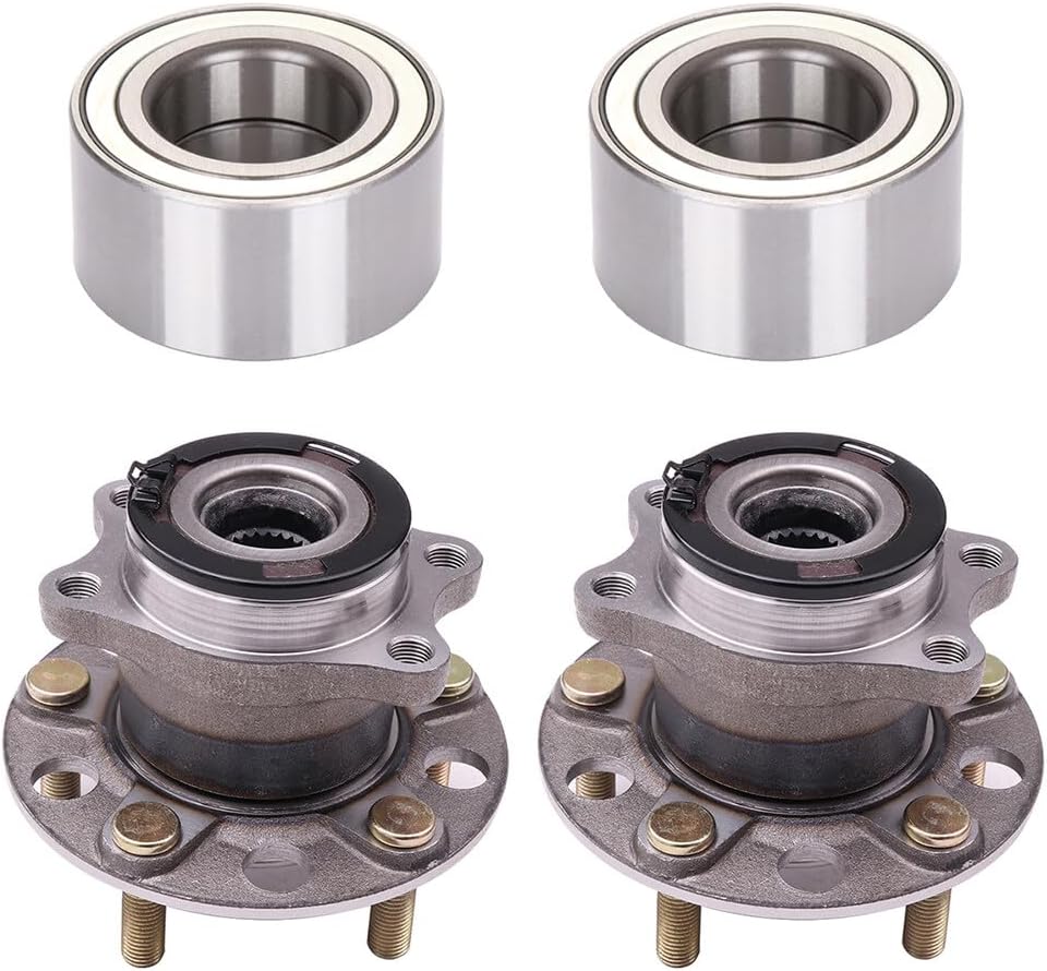 SCITOO 4 unidades de cojinete de rueda delantera y trasera 510090 512333 para Dodge Caliber 2007-2008, para Jeep Compass 2007-2010, para Jeep