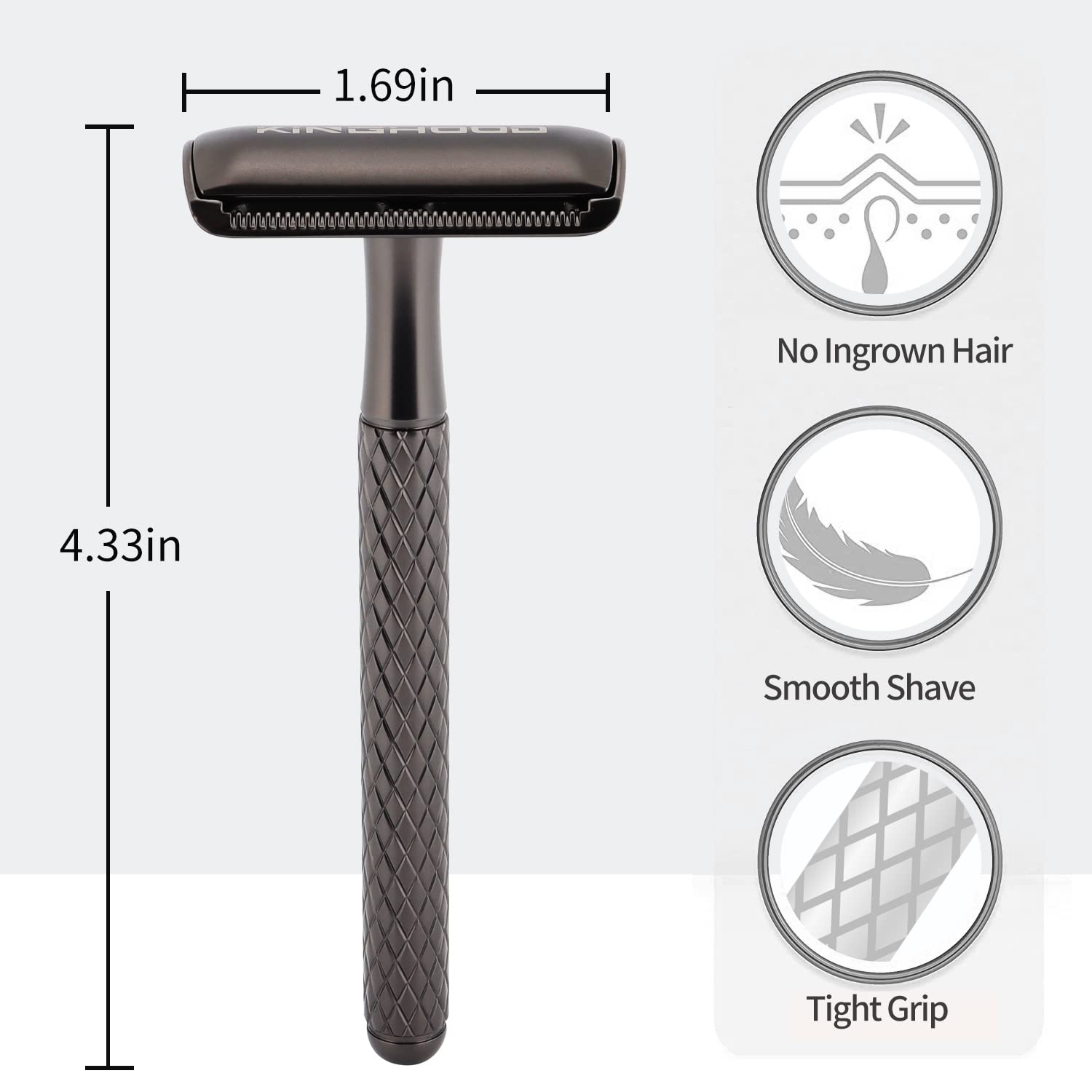 KINGHOOD Twinkle Series Zero Waste – Maquinilla de afeitar para hombres y mujeres, maquinilla de afeitar de seguridad de doble filo con 10 cuchillas