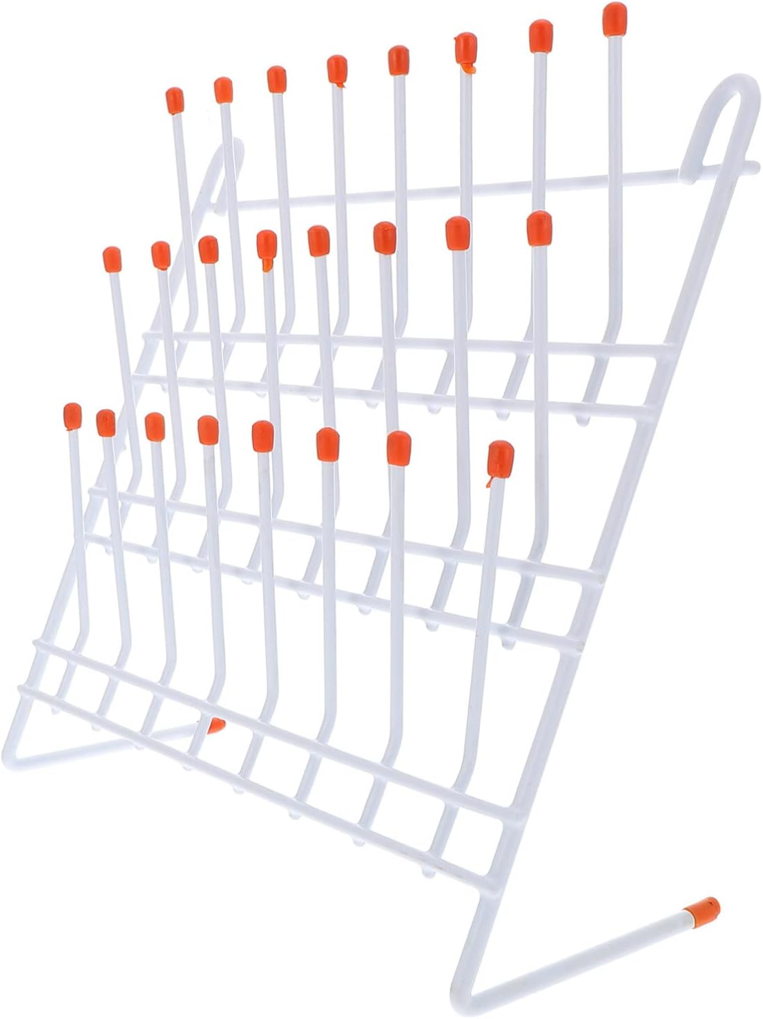 Estante de secado de tubos, estante de drenaje de laboratorio, soporte de secado de vasos de cristalería, prueba de alambre de acero, soporte de