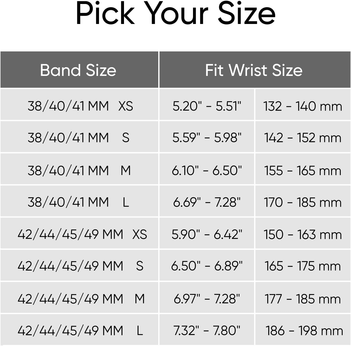 Correas elásticas de nailon solo compatibles con Apple Watch Band de 1.496 in 1.575 in 1.614 in 1.654 in 1.732 in 1.772 in 1.929 in, iWatch Series 9