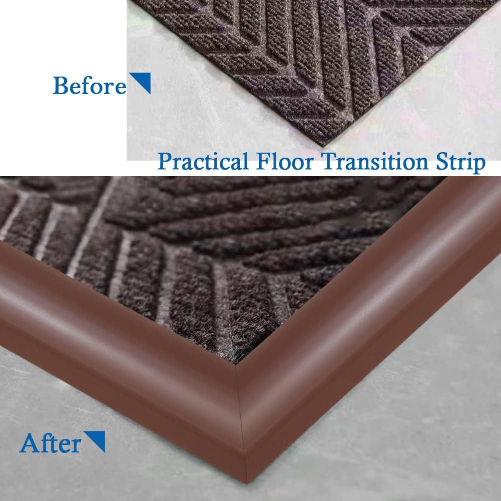 Tira de transición de suelo autoadhesiva para alfombras y pisos, tira de borde de PVC para transición de umbral adecuada para altura de umbral