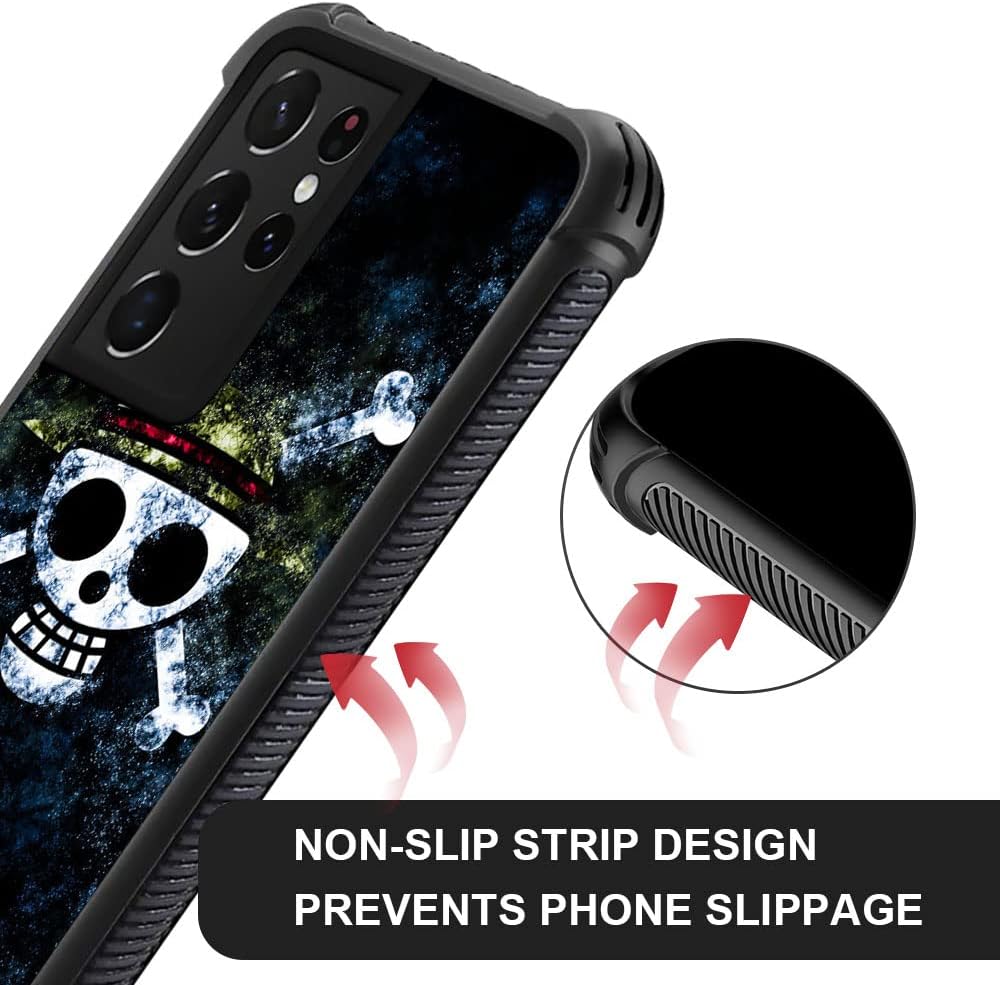 DJSOK Funda compatible con Samsung Galaxy S23 Ultra, diseño de huesos con sombrero, diseño de patrón retro para Samsung Galaxy S23 Ultra, a prueba