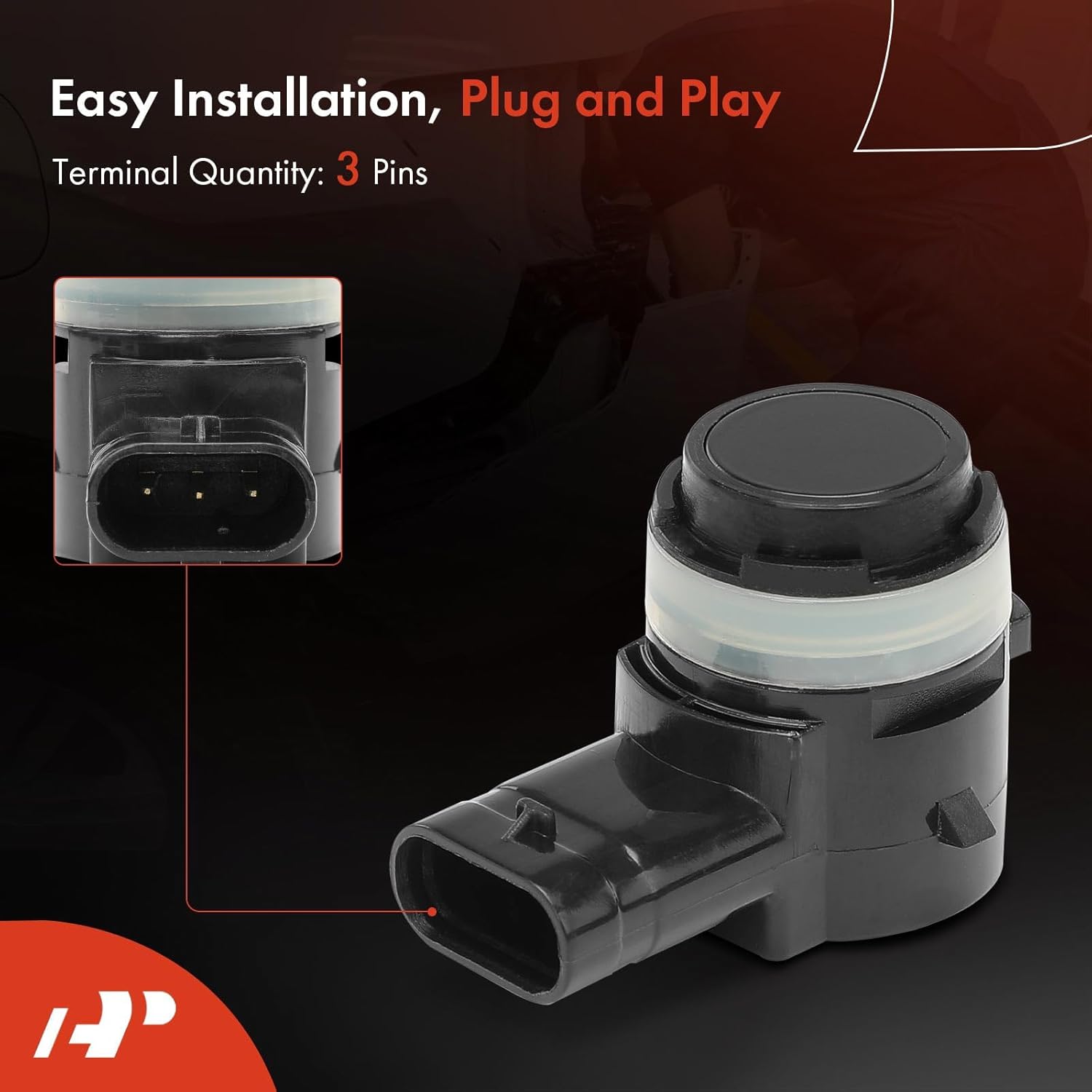 A-Premium Sensor de asistencia de estacionamiento de respaldo exterior delantero compatible con modelos seleccionados de Mercedes-Benz – C300,