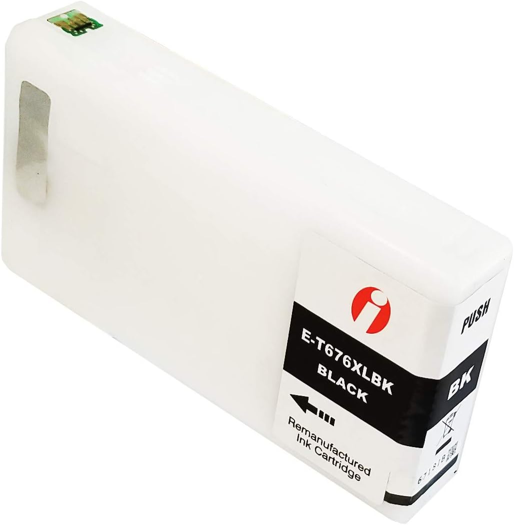 INK4WORK Repuesto remanufacturado para Epson 676XL T676XL 676 XL T676XL120 Cartucho de tinta para uso con Workforce Pro WP-4010 WP-4020 WP-4023