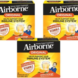 Airborne 1000 mg de vitamina C con tabletas efervescentes de zinc, suplemento de apoyo inmunológico con potentes antioxidantes, vitaminas A, C y E, Airborne 1000 mg de vitamina C con tabletas efervescentes de zinc, suplemento de apoyo inmunológico con potentes antioxidantes, vitaminas A, C y E,
