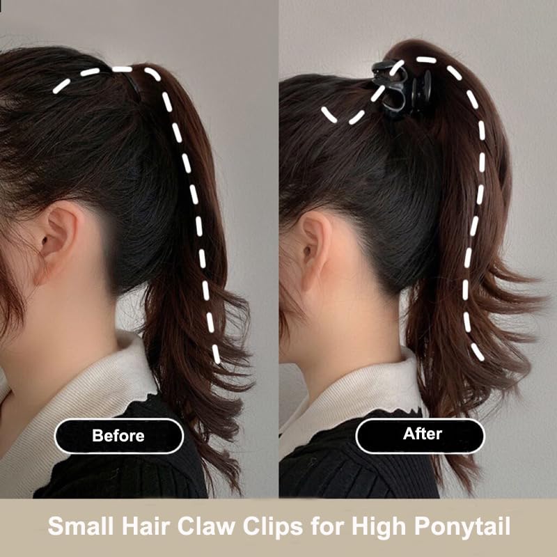 Agirlvct Pinzas pequeñas para cabello fino y grueso, 11 pinzas de mandíbula pequeñas mate, lindas pinzas para el cabello neutras de doble fila,