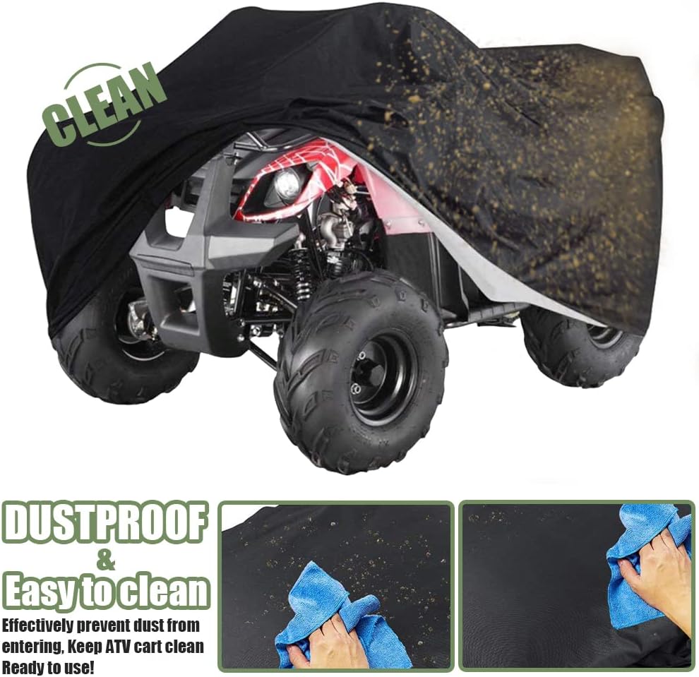 Funda impermeable para cuatrimoto con dobladillo elástico para Kawasaki, Arctic Cat, Honda, Polaris, Yamaha para todo tipo de clima, protección de 4