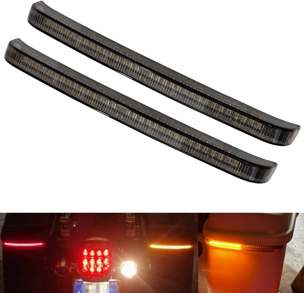 Saddlebag – Luz trasera de 32 luces LED, luz de señal de giro secuencial para Har-ley Tour-ing Street Gil-de Road Gil-de Road K-ing Elec-tra Gli-de