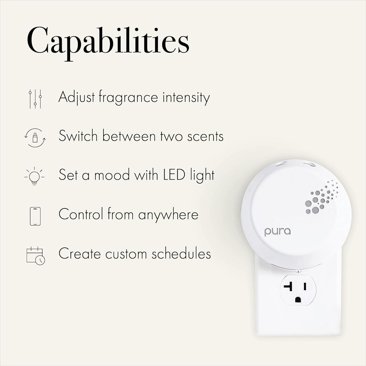 LAFCO New York Pura – Recambio para dispositivo inteligente, Sea & Dune, paquete de 2, frasco que ofrece hasta 2 semanas de vida de fragancia,