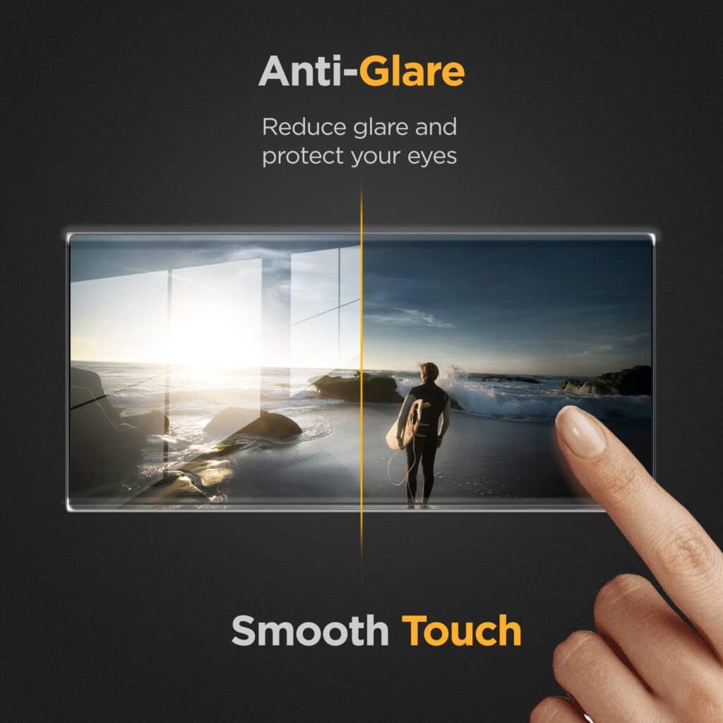 MagFlex – Protector de pantalla para Samsung Galaxy S22 Ultra mate (compatible con sensor de huellas dactilares) antirreflejos, flexible, a prueba