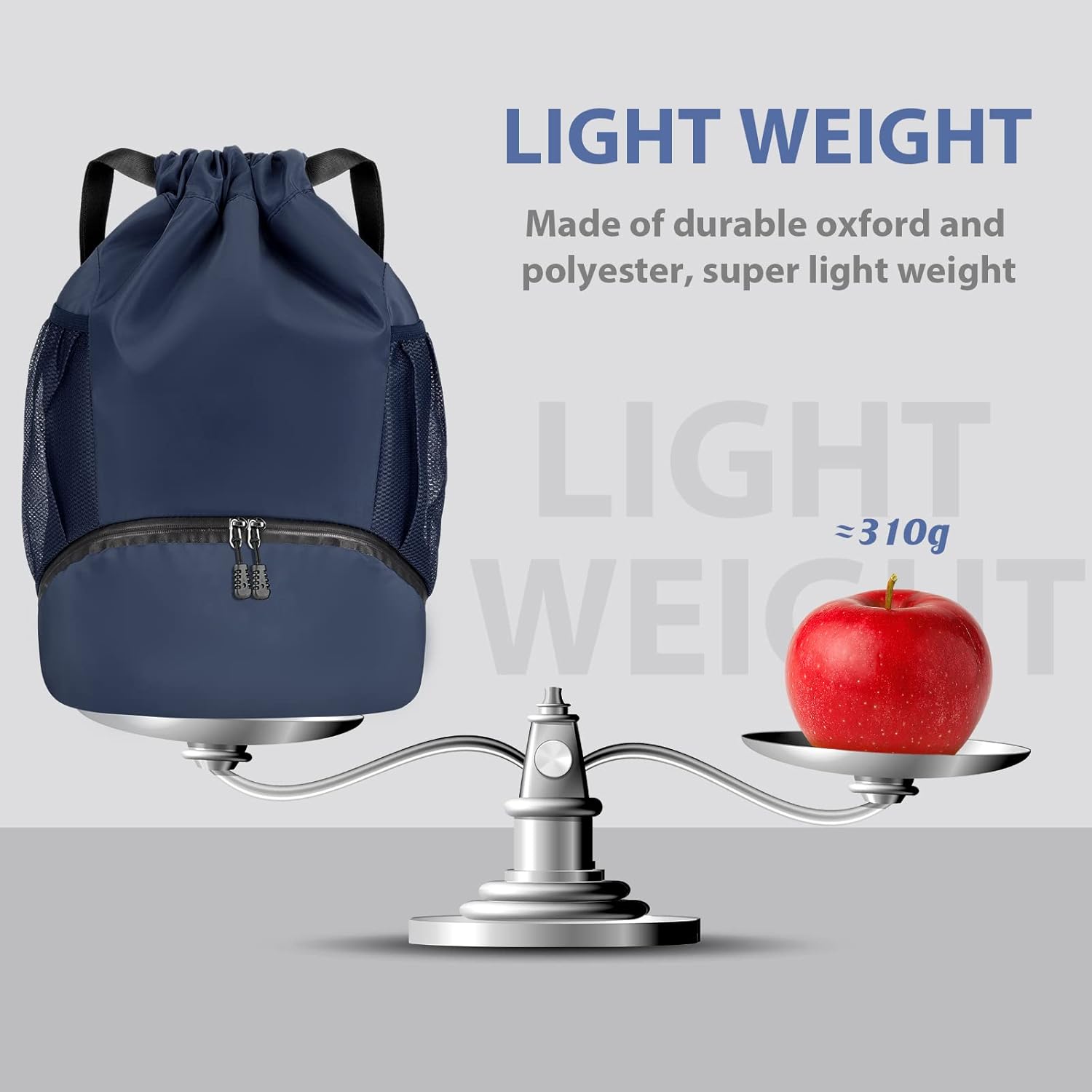 Photect Mochila de fútbol Baloncesto Bolsa de pelota de fútbol Voleibol Gimnasio Mochila con cordón para hombres jóvenes Equipo Yoga