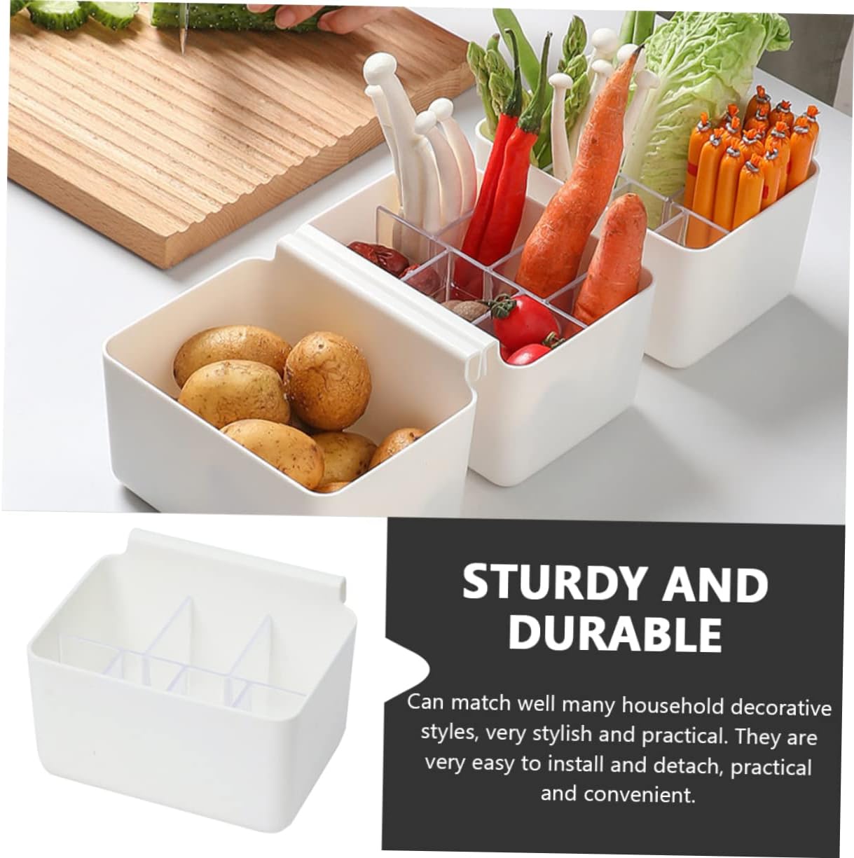 Organizador de caja para nevera, organizador de puerta de refrigerador, estante de almacenamiento de cocina, organizador y almacenamiento de tamaño