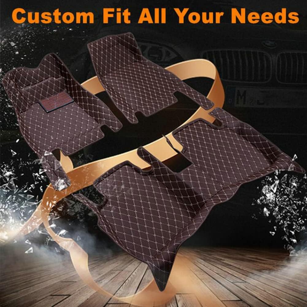Alfombrillas de cuero de protección para todo tipo de clima para coches, SUV y camiones según el modelo automotriz (beige)