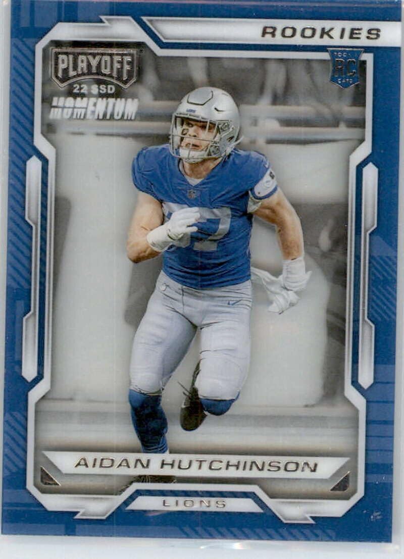 2022 Panini Chronicles Playoff Momentum Rookies #11 Aidan Hutchinson NM-MT Detroit Lions Football Trading Card