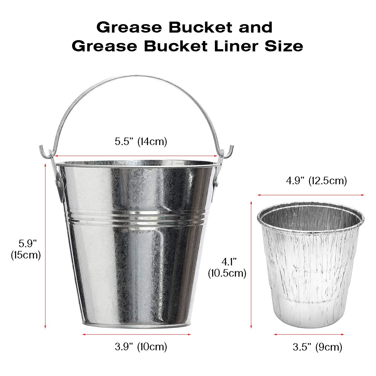 Repuesto para parrillas de pellets Pit Boss y accesorios para ahumadores, paquete de 2 unidades de carne y 15 bolsas de grasa con 1 cubo de goteo