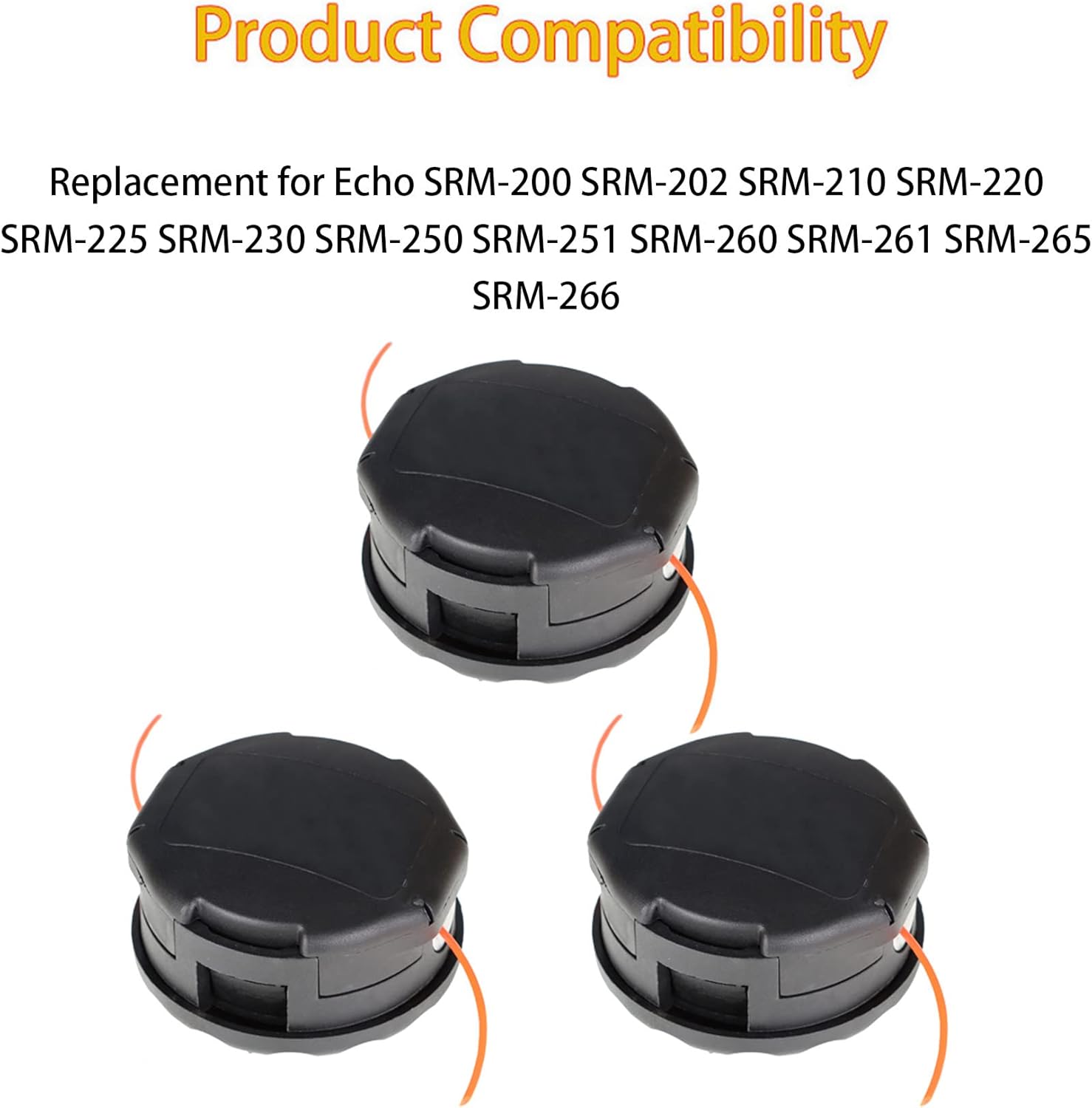 WFLNHB Paquete de 3 cabezales de repuesto para Echo Speed Feed 400 SRM225 SRM230 SRM-302 SRM-303 SRM-311 SRM-330 SRM-340 SRM-3110 SRM-3400 SRM-3410