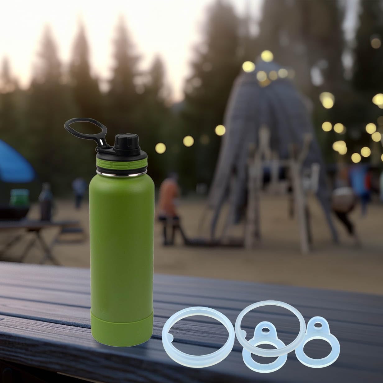 Thermoflask – Junta de botella de agua de repuesto para tapa de botella de agua aislada de acero inoxidable de 24 oz40 onzas, 3 juegos de juntas de