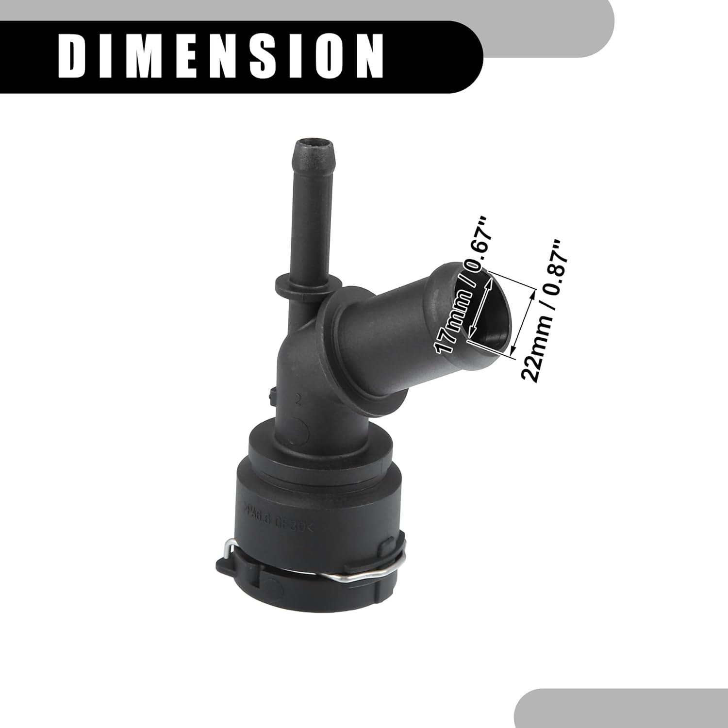Tubo de conector de manguera de refrigerante para radiador No.1J0122291B – Conector de manguera de calentador interior de coche – para Volkswagen