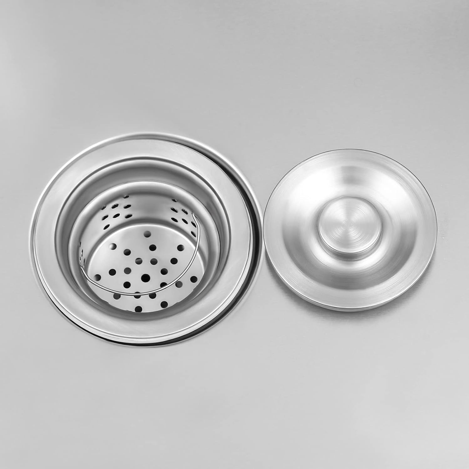 Fregadero de acero inoxidable de pie independiente, fregadero de cocina comercial de un solo tazón con banco de trabajo, fregadero de acero