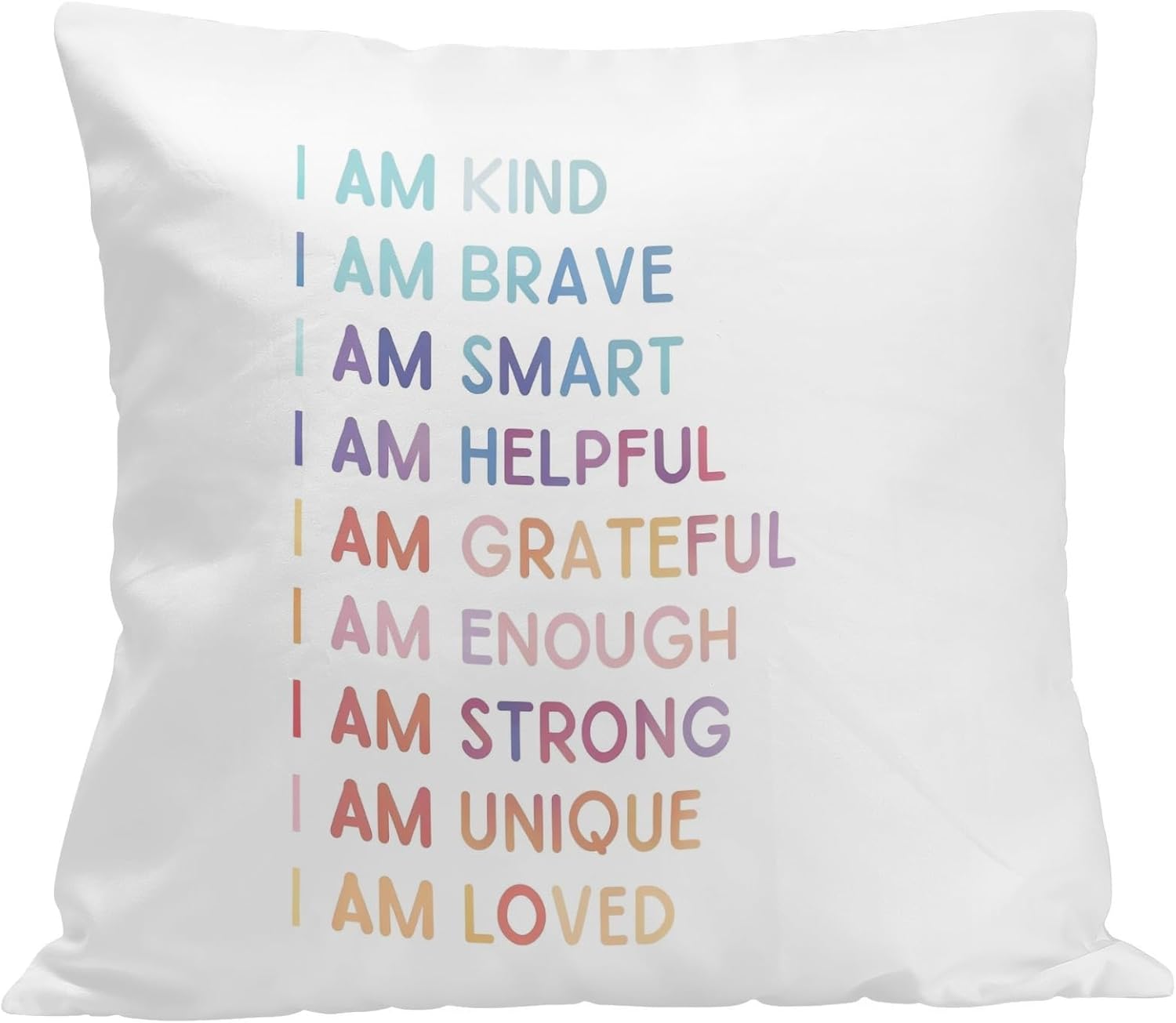 Funda de almohada imprescindible para el aula, artículos de esquina calmantes para niños, decoración de almohada de salud mental para el hogar,