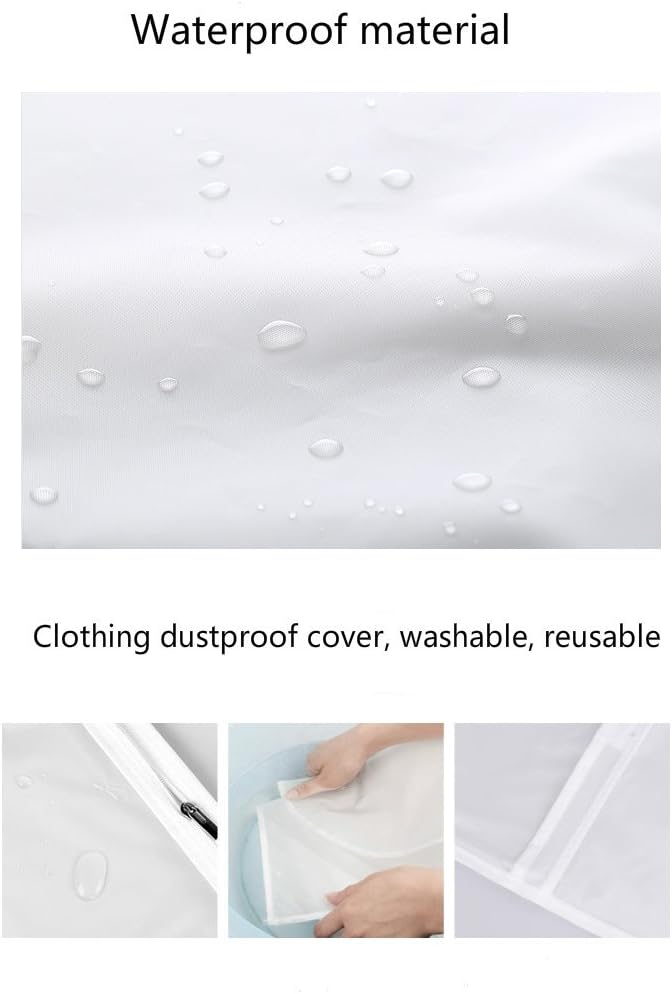 Funda de ropa con cremallera 3D, impermeable, para almacenamiento, armario, traje, perchas, funda para ropa, bolsa para colgar