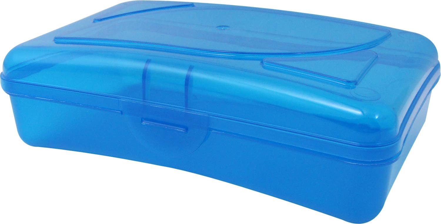 Cra-Z-Art caja escolar de plástico, 6.985cmde alto x 13.75cmde ancho x 8.0 in de profundidad, varios colores (paquete de 2)