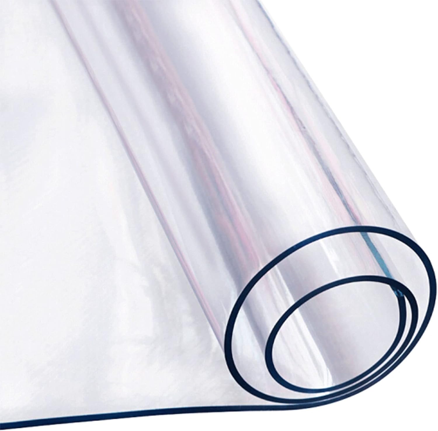 Protector de mesa transparente sin olor de 0.079 in de grosor para mesa de comedor, rollo de cubierta de mesa de plástico transparente, protector de
