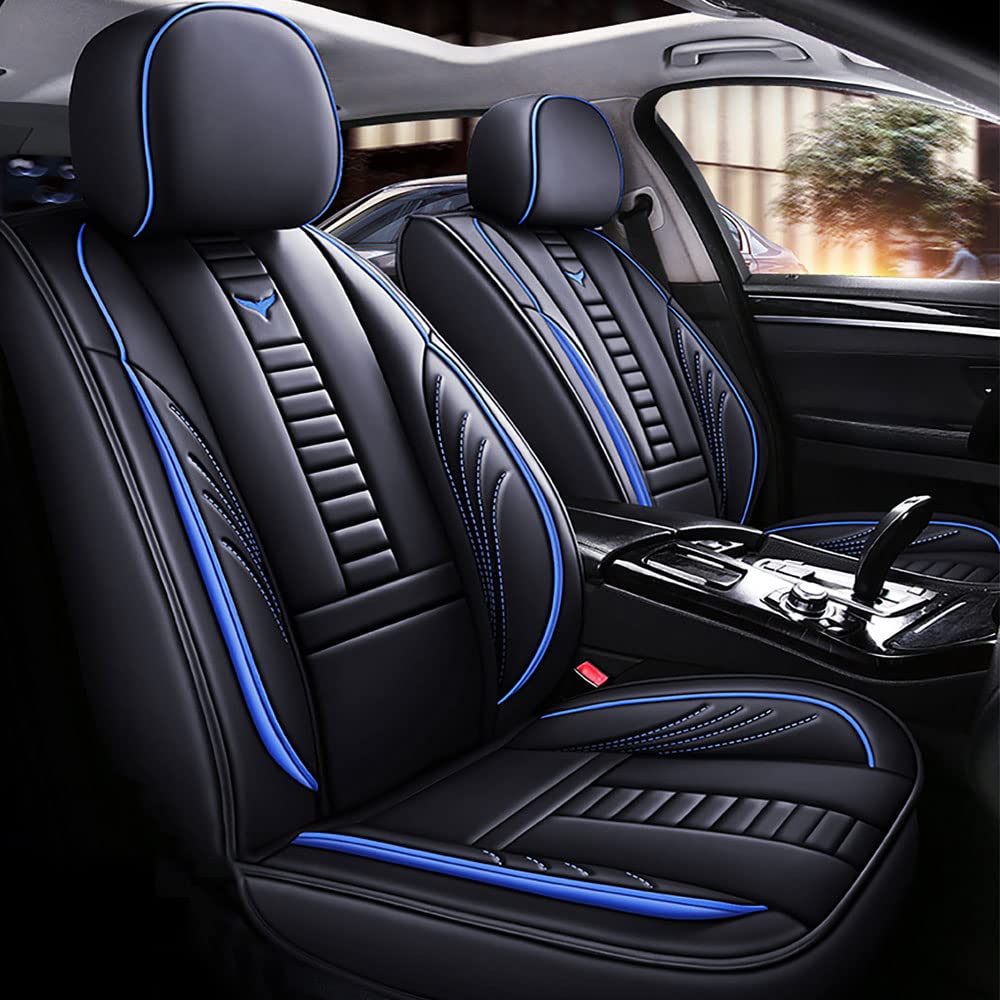 Juego completo de 5 fundas de asiento de automóvil para Chevrolet Chevy Silverado 1500 2016, protectores de asiento delantero y trasero, de piel