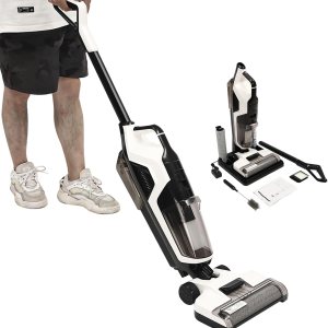 SaWaUto Aspiradora en seco y húmedo, trapeador inteligente de un solo paso con succión de potencia intensa de 17000 Pa, ligero y largo tiempo de SaWaUto Aspiradora en seco y húmedo, trapeador inteligente de un solo paso con succión de potencia intensa de 17000 Pa, ligero y largo tiempo de