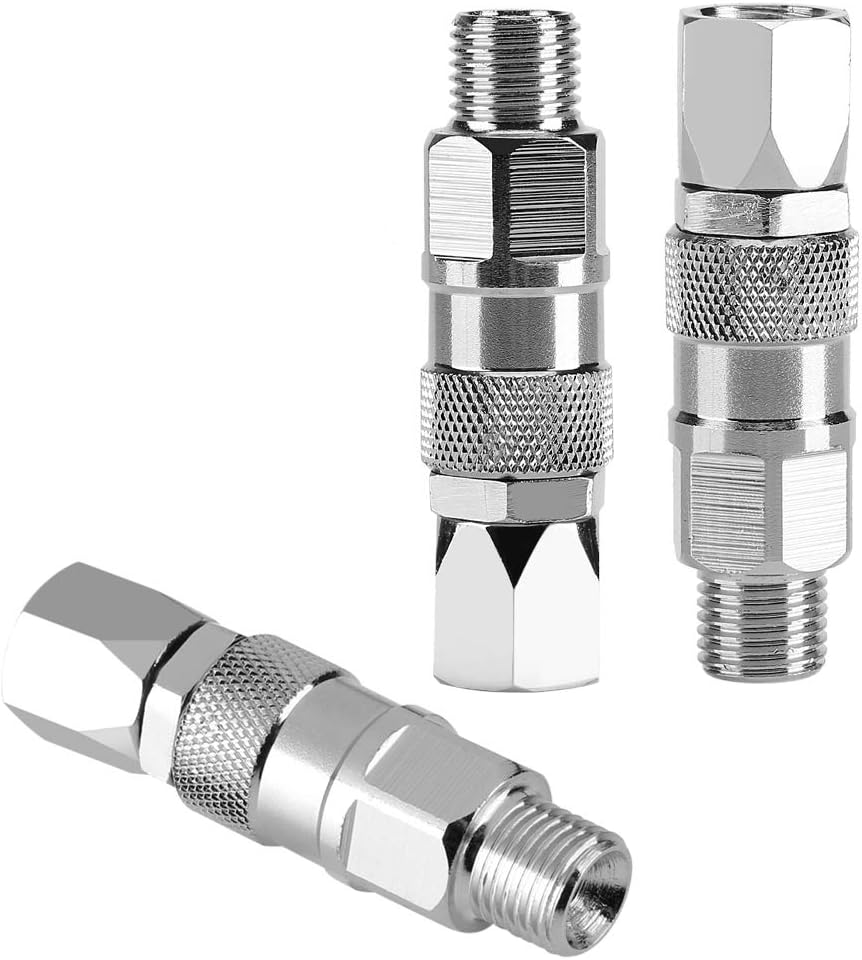 Articulación de pulverizador, 14 de pulgada y 360 grados de rotación de pintura sin aire, accesorio giratorio, acero inoxidable plateado de alta