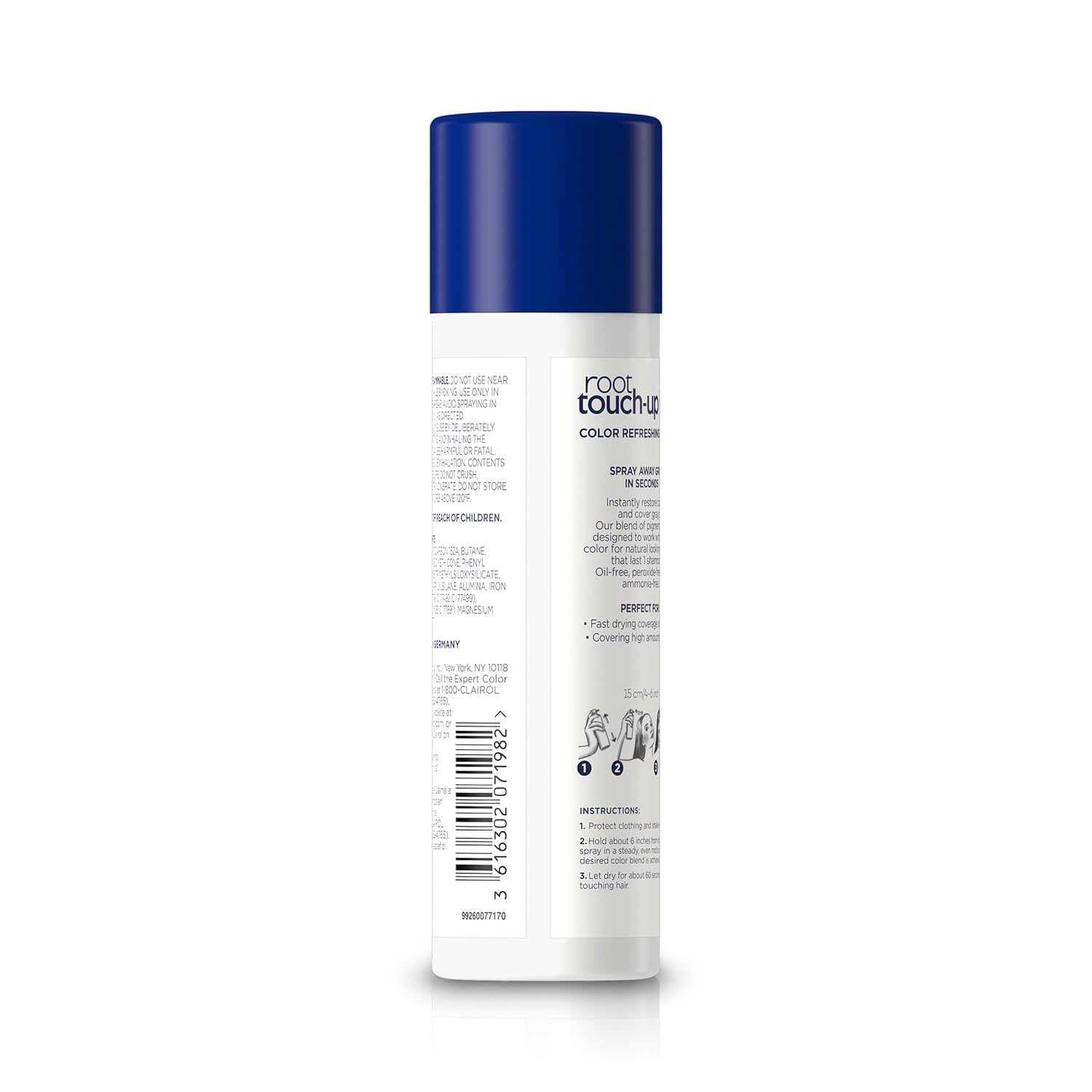 Clairol Nice’n Easy Root Touch-Up – Spray de coloración temporal para el cabello, color castaño medio, paquete de 1 unidad