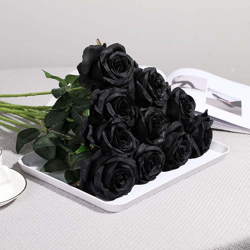 Veryhome – Ramo de flores artificiales de seda con sensación real al tacto, ramo de boda para celebraciones en el jardín del hogar o decoración