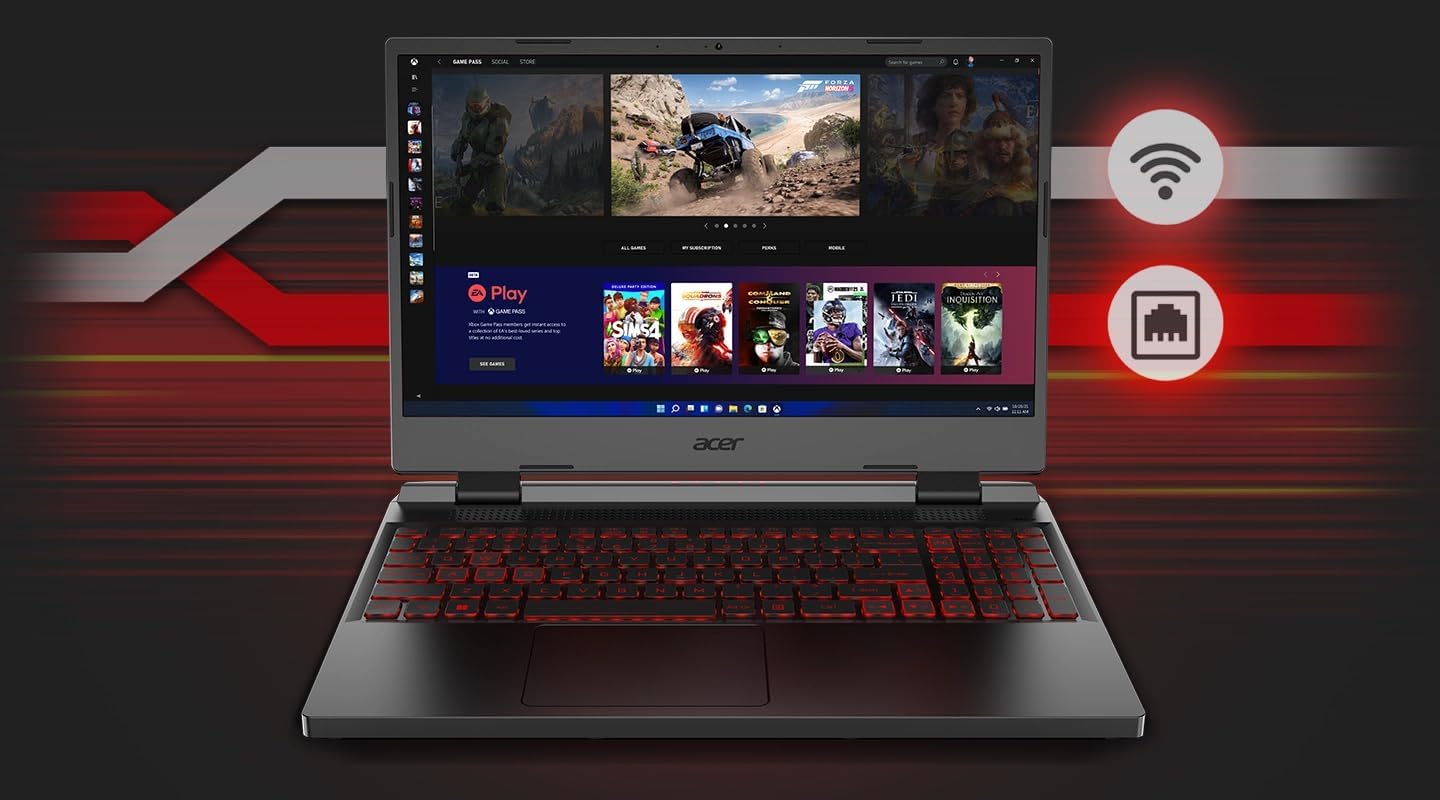 acer Nitro 5 AN517-42 Laptop para juegos  AMD Ryzen 7 6800H  GeForce RTX 3070  17.3 pulgadas FHD (1920 x 1080) Pantalla 169 144Hz  16GB DDR5 RAM