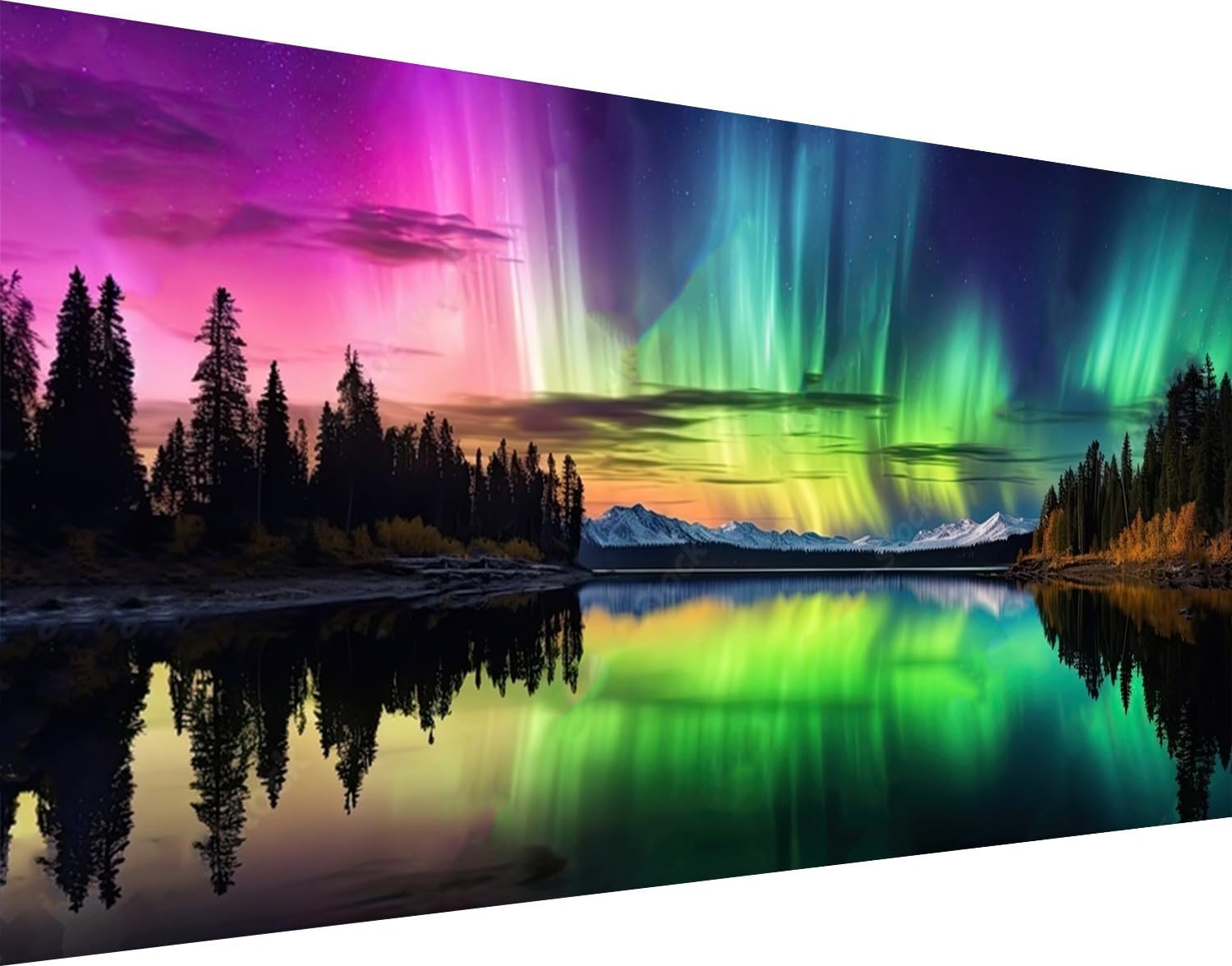 Meothan Kits de pintura de diamantes de auroras boreales para adultos, arte de diamantes 5D de gran tamaño para principiantes adultos, pintura de