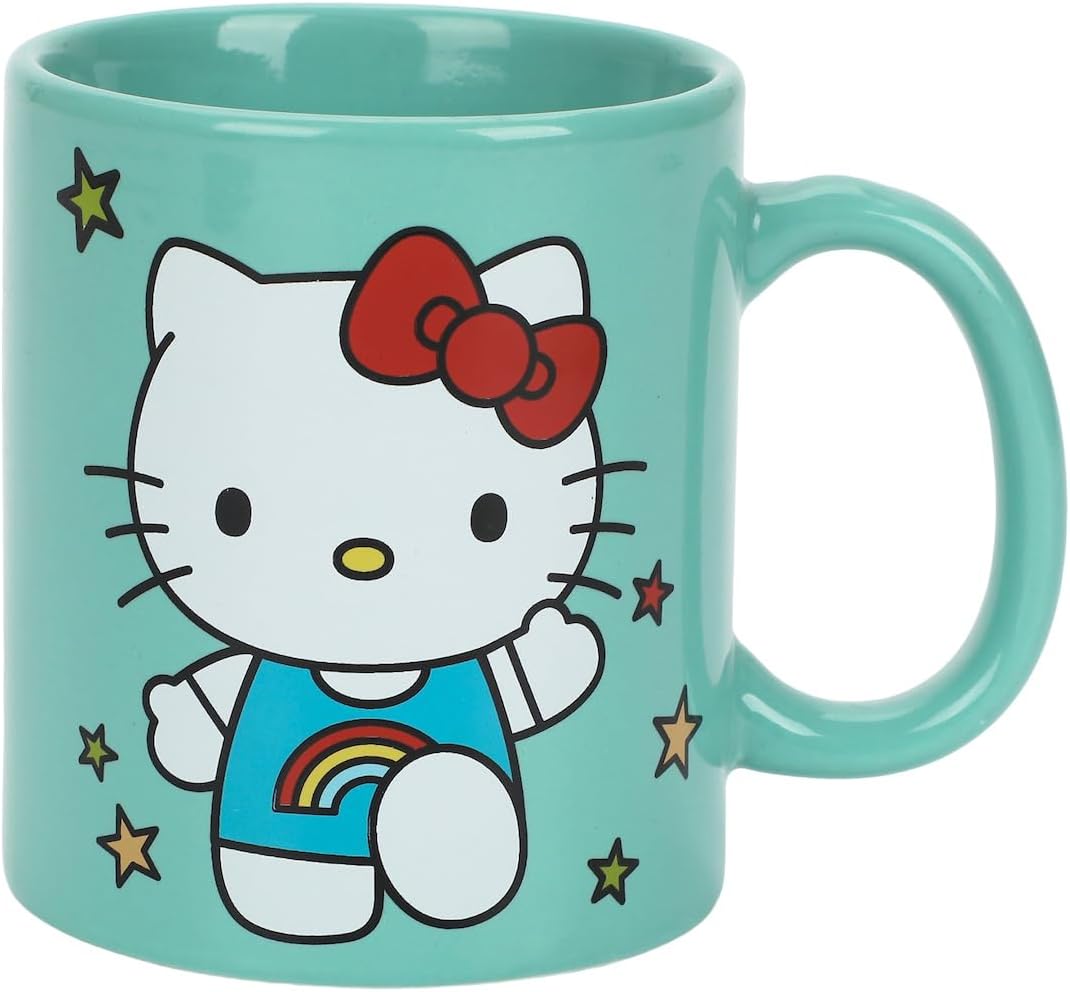 Bioworld Hello Kitty Stars – Juego de 2 tazas de cerámica de 16 onzas